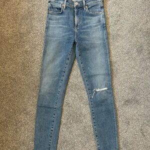 Citizens Of Humanity Medium Blue Distressed Skinny Jeans